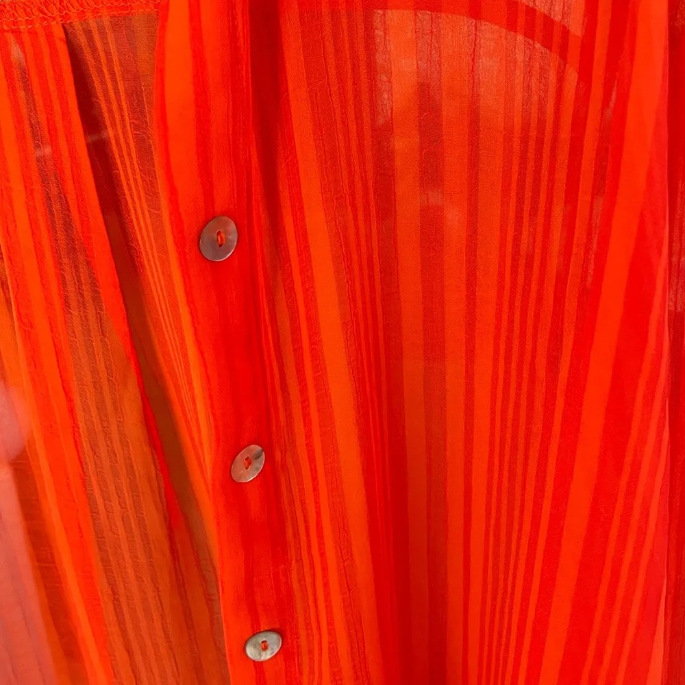 🧡Orange Linen Long Sleeve🧡 - Picture 3 of 3